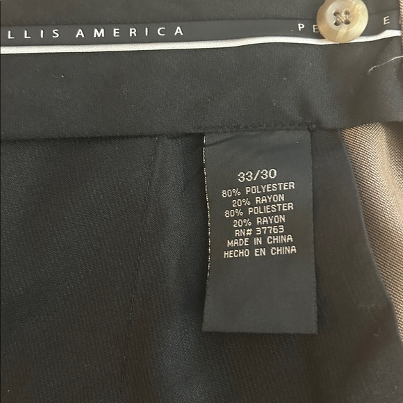 Perry Ellis Classic Men's Brown Dress Pants. - Picture 9 of 9